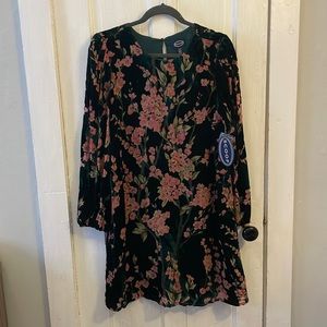 Scoop Burnout floral dress Green Blossoms L (12-14)